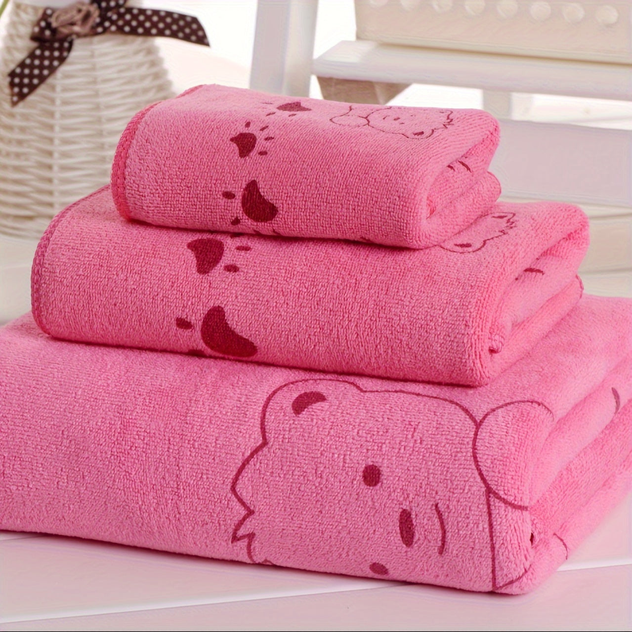 Kit 3 Toalhas Infantis Macias e Absorventes