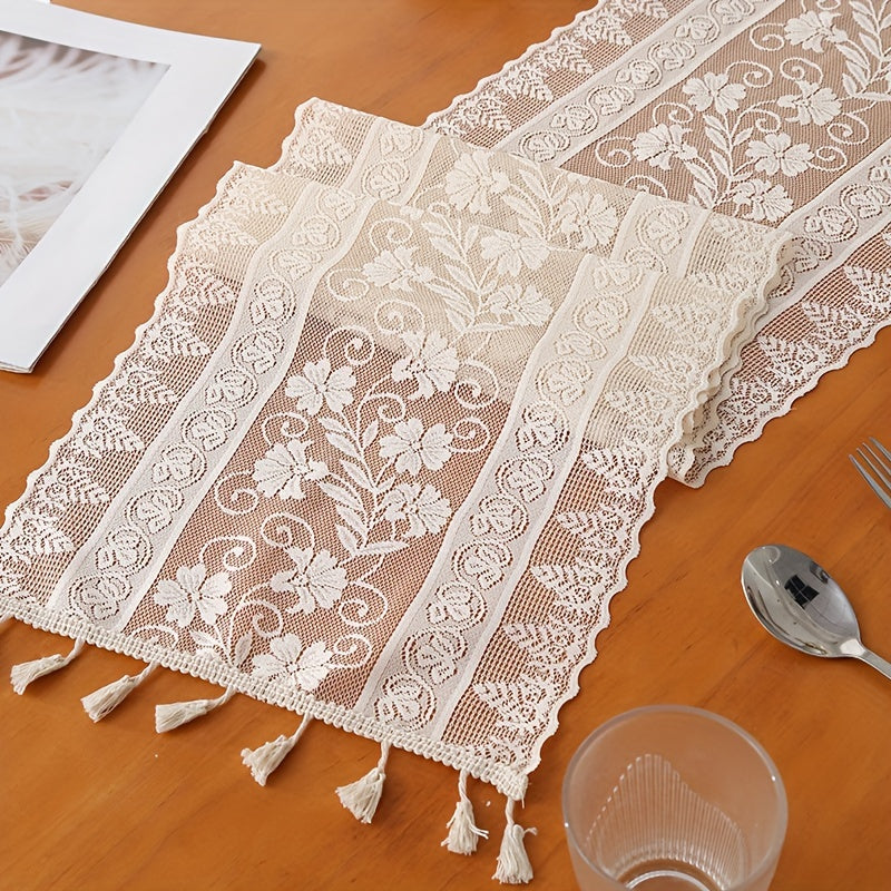 Caminho de Mesa Renda Boho Chic