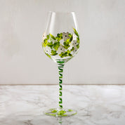 Taça de Cristal Elegante Design Exclusivo Pintada à Mão
