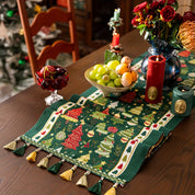 Caminho de Mesa Natalino Verde & Vermelho