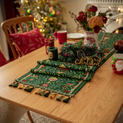 Caminho de Mesa Natalino com Tassel Design Floral