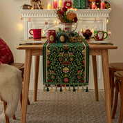 Caminho de Mesa Natalino com Tassel Design Floral