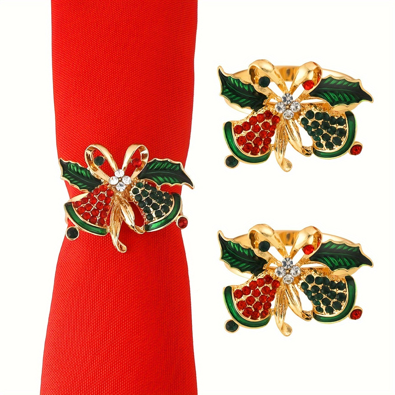 Conjunto de Anéis Porta-Guardanapo Natalinos