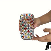 Copo Pintado à Mão com Design Espesso