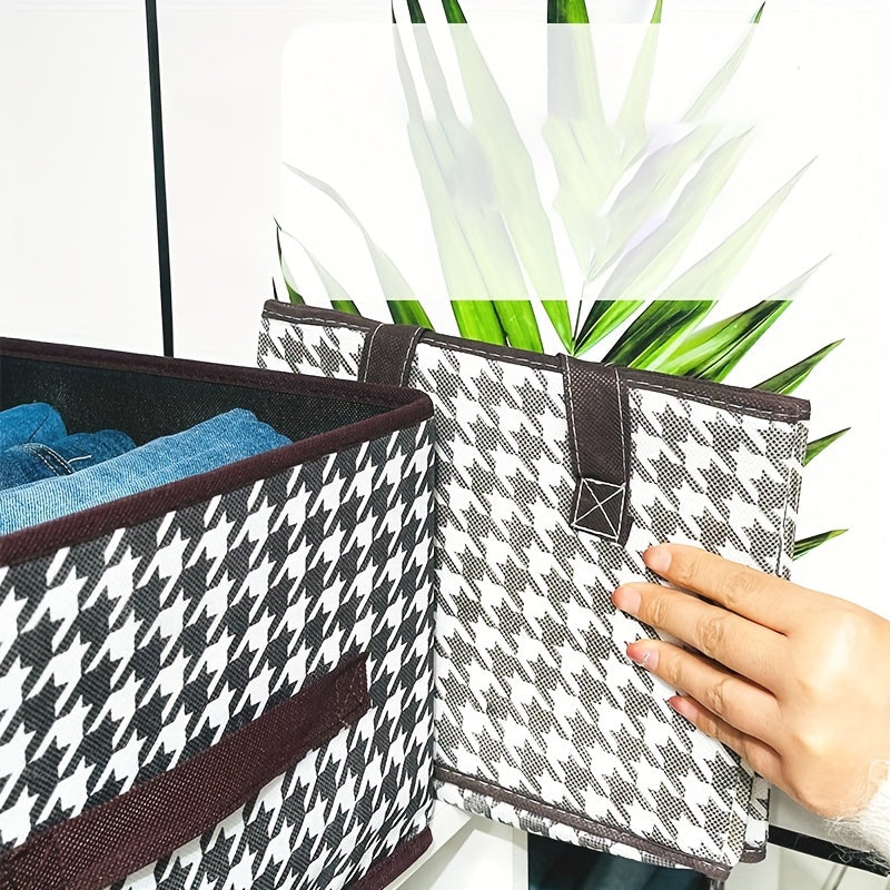 Caixa Organizadora Vintage Estilo Canvas Pied-de-poule
