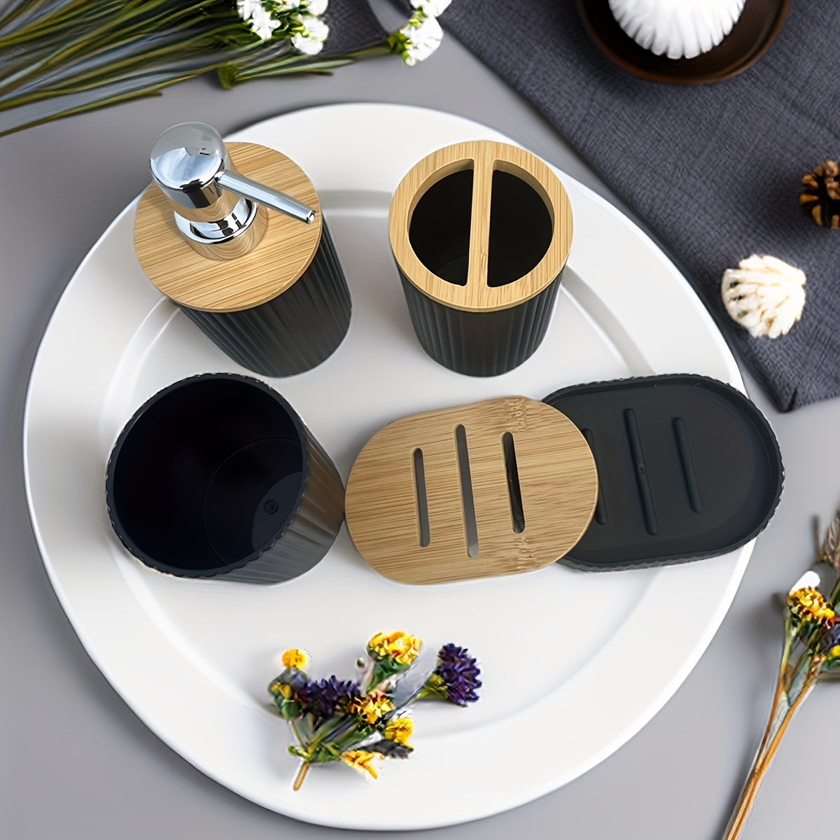 Kit Organizador de Banheiro Elegante