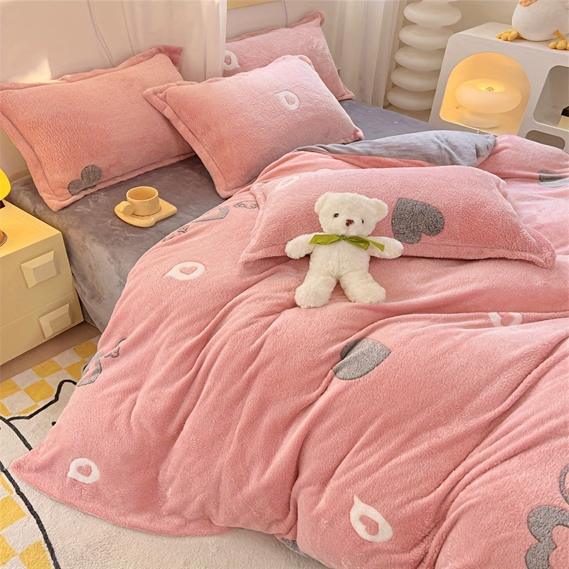 Jogo de Cama Plush Coração Alado
