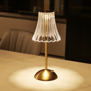 Luminária de Mesa Tricolor LED Cristal Touch