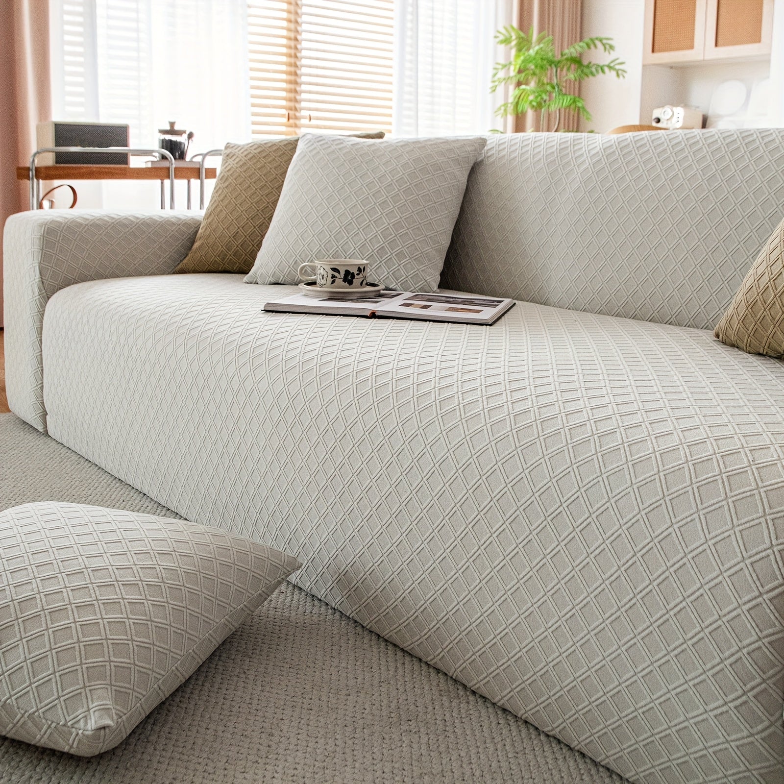 Capa de Sofá em Jacquard Polar Fleece