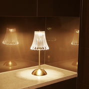 Luminária de Mesa Tricolor LED Cristal Touch