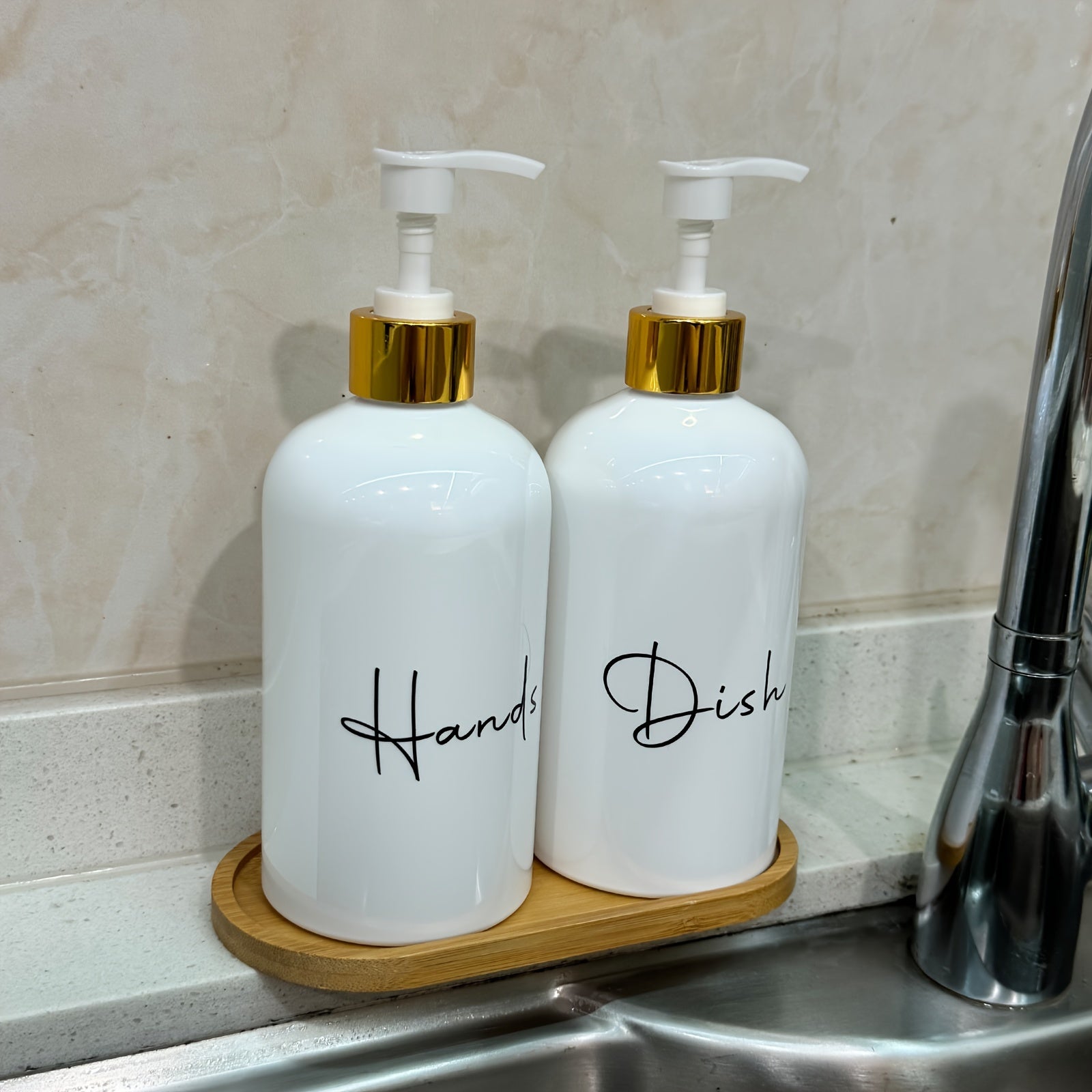 Kit 2x Dispensers de Sabão 500ml Recarregáveis