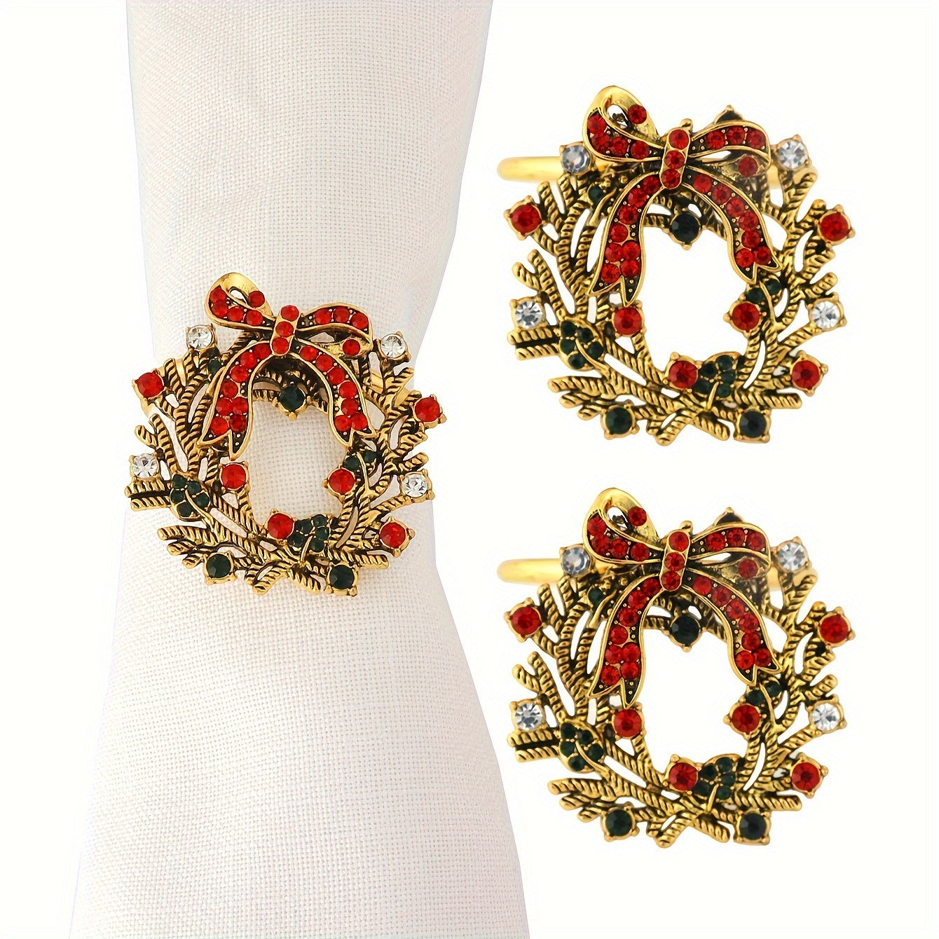 Conjunto de Anéis Porta-Guardanapo Natalinos