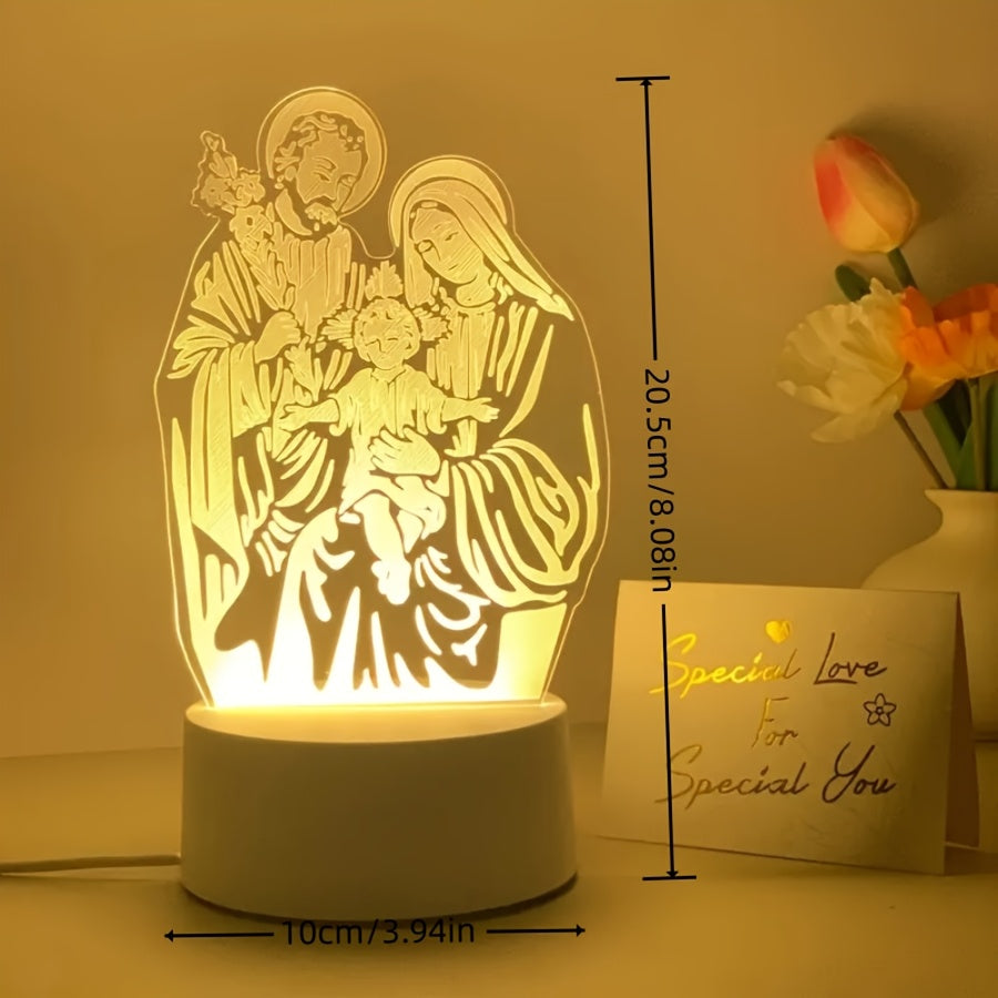 Luminária LED 3D Acrílica Moderna