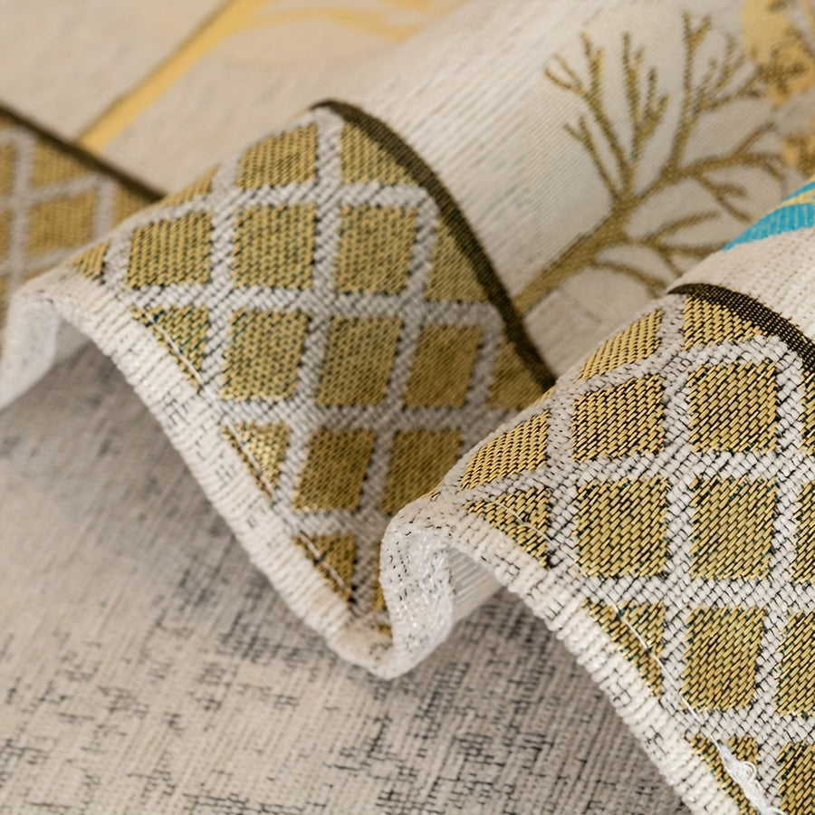Capa de Sofá Design Árvore Boho Chenille Grossa
