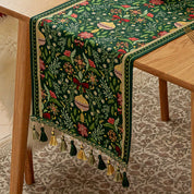 Caminho de Mesa Natalino com Tassel Design Floral