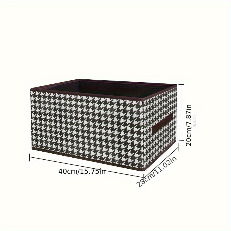 Caixa Organizadora Vintage Estilo Canvas Pied-de-poule