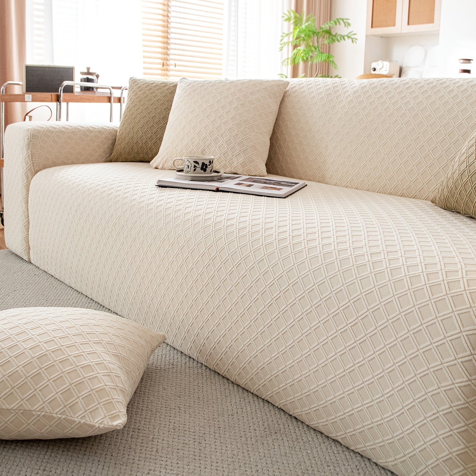 Capa de Sofá em Jacquard Polar Fleece