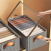 Caixa Organizadora Clássica Dobrável Houndstooth