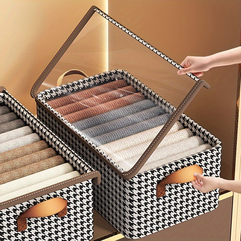Caixa Organizadora Clássica Dobrável Houndstooth