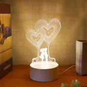 Luminária 3D LED para Casais