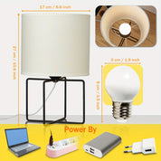 Abajur de Mesa Minimalista de Tecido