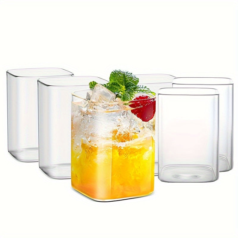 Conjunto de Copos de Vidro Design Quadrado