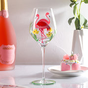 Taça de Cristal Elegante Design Exclusivo Pintada à Mão