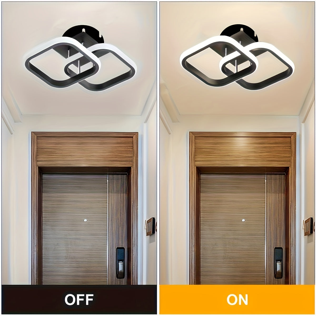 Luminária LED de Teto Embutida Quadrado Ajustável, Metal Polido e Difusor de Silicone
