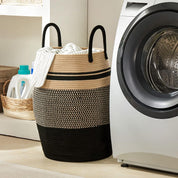 Cesto Boho Funcional Tricolor Grande de 60L