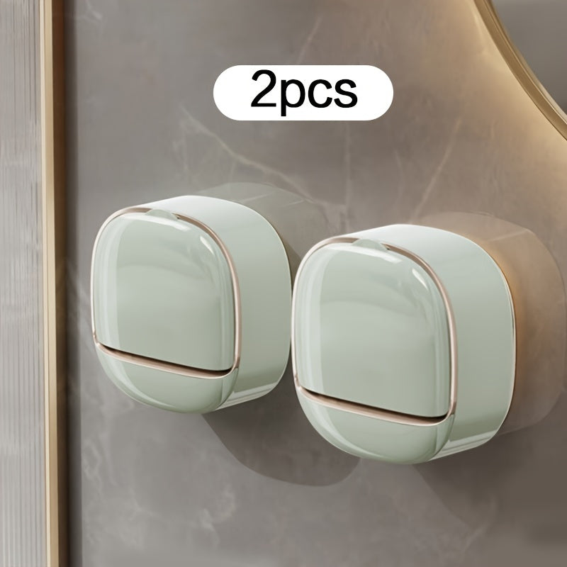 Conjunto de 2 Porta-Sabonetes de Parede Fixação sem Furos