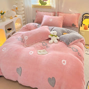 Jogo de Cama Plush Coração Alado