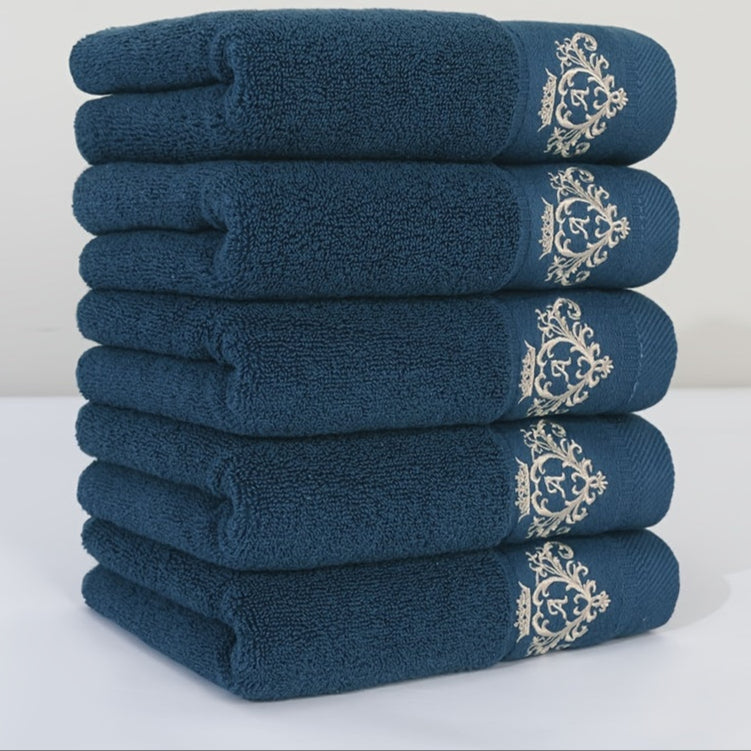 Conjunto de 5 Toalhas de Rosto Luxuosa 100% Algodão