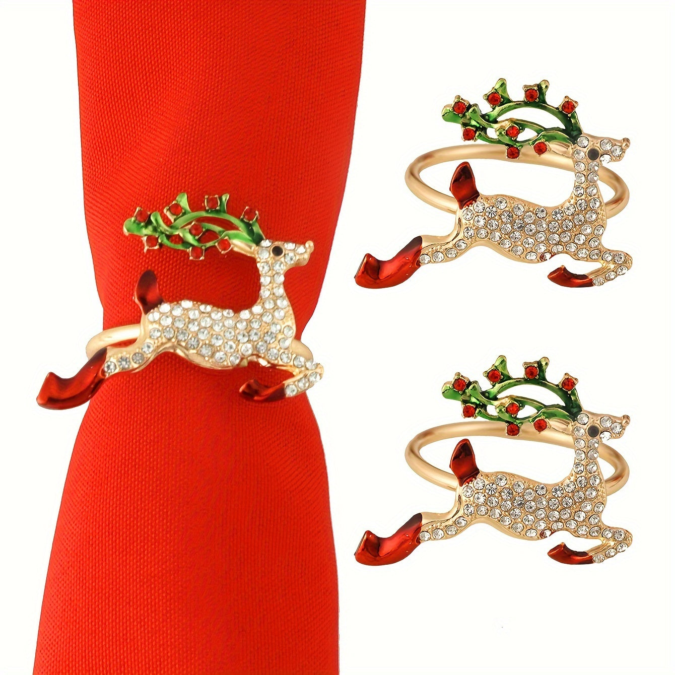 Conjunto de Anéis Porta-Guardanapo Natalinos