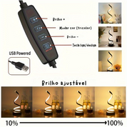 Luminária de Mesa LED Espiral Moderna Dimerizável