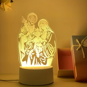 Luminária LED 3D Acrílica Moderna