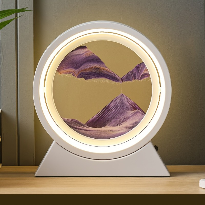 Luminária LED 3D com Areia em Movimento