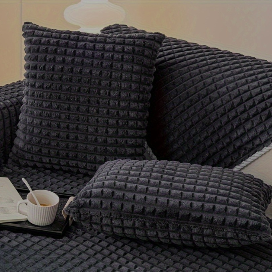 Capa de Sofá Xadrez Plush Extra Macia