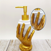 Dispenser de Sabonete Luxo Dourado Design Texturizado