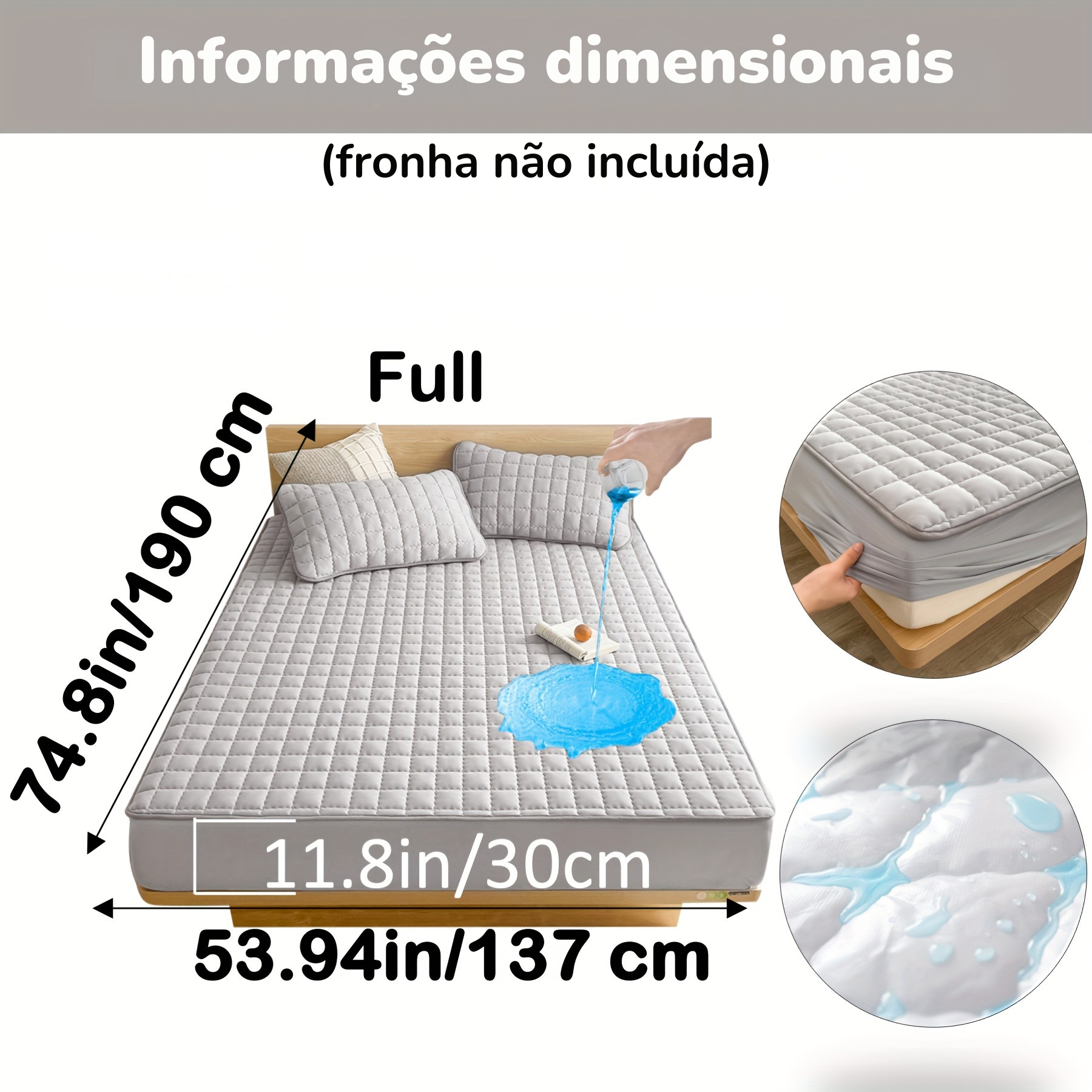 Protetor de Colchão Matelassê Impermeável