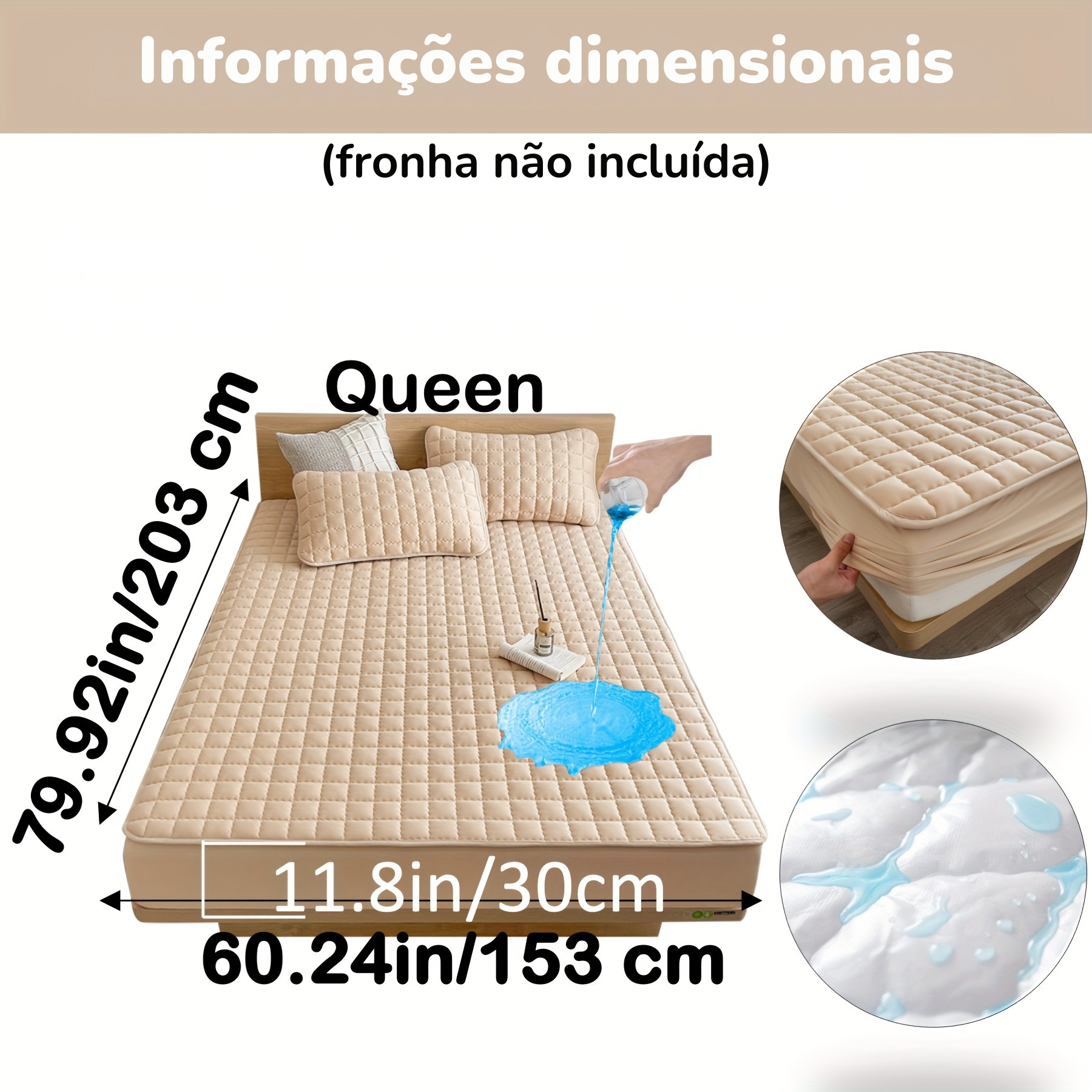 Protetor de Colchão Matelassê Impermeável