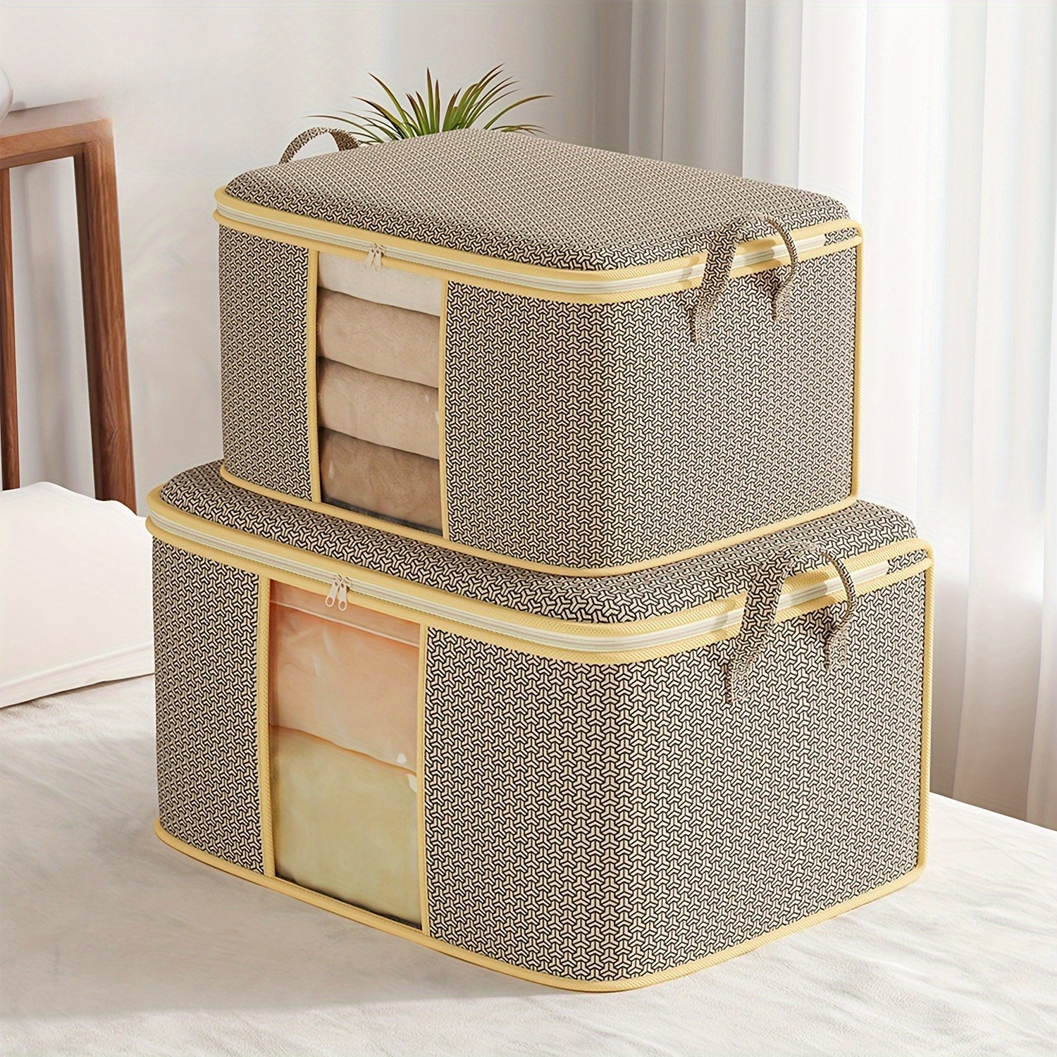 Bolsa Organizadora Dobrável com Tampa e Visor Frontal