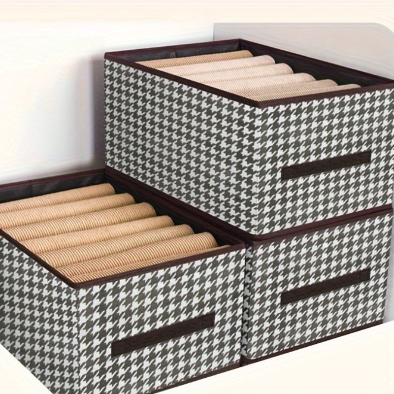 Caixa Organizadora Vintage Estilo Canvas Pied-de-poule