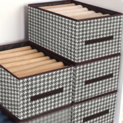 Caixa Organizadora Vintage Estilo Canvas Pied-de-poule