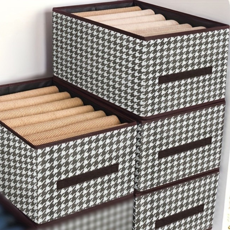 Caixa Organizadora Vintage Estilo Canvas Pied-de-poule