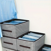 Caixa Organizadora Vintage Estilo Canvas Pied-de-poule