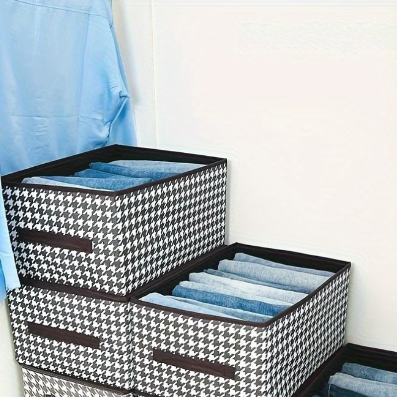 Caixa Organizadora Vintage Estilo Canvas Pied-de-poule