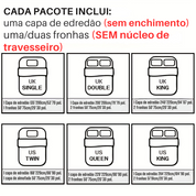 Jogo de Cama Listrado com Bordado Elegante