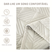 Cobre-Leito Quadrado com Tassel Macio