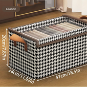Caixa Organizadora Clássica Dobrável Houndstooth