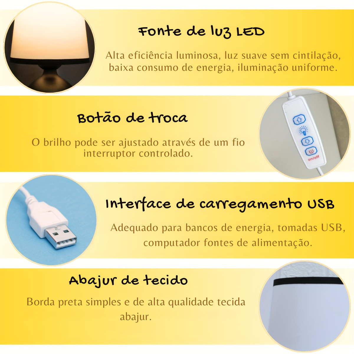 Luminária de Mesa Elegante
